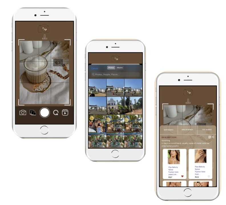LookAp app screens